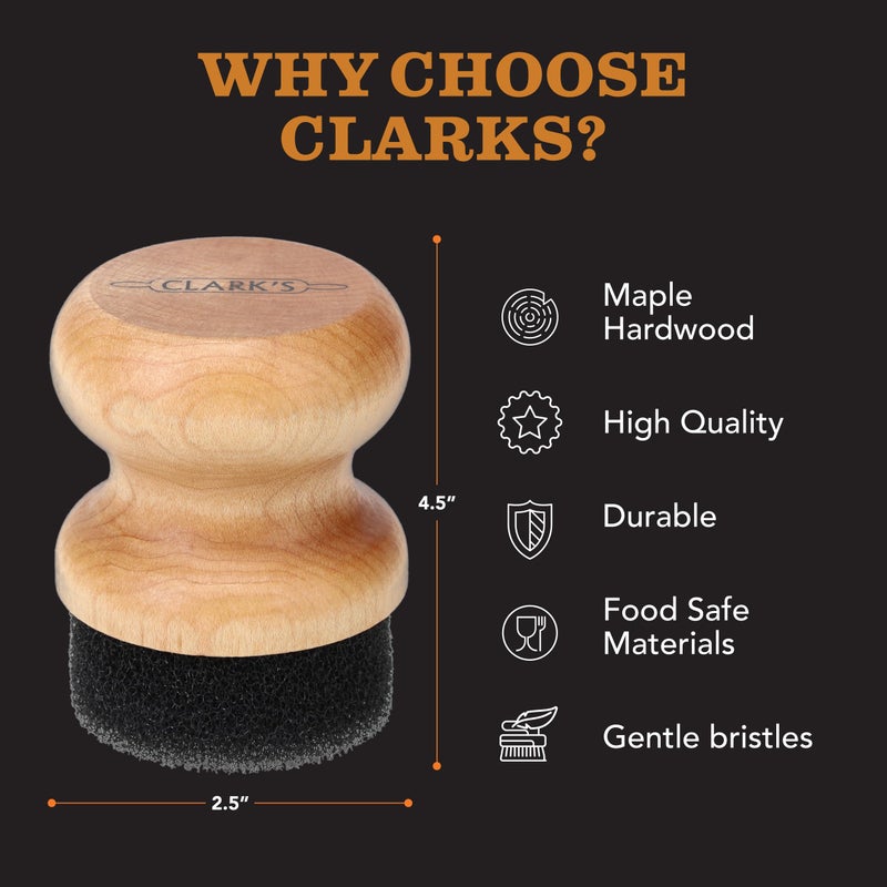 CLARK'S Food Grade Mineral Oil & Wax Applicator for Round Wood Cutting Board, Butcher Blocks, Bamboo, and Utensils â€“ USA Maple Construction - Image 2